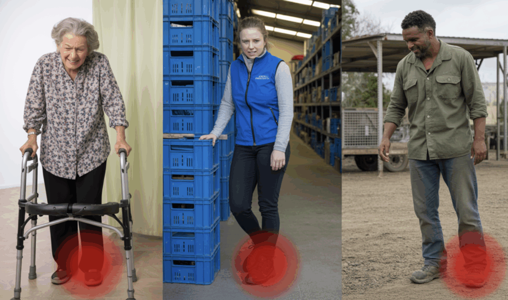 People experiencing foot pain