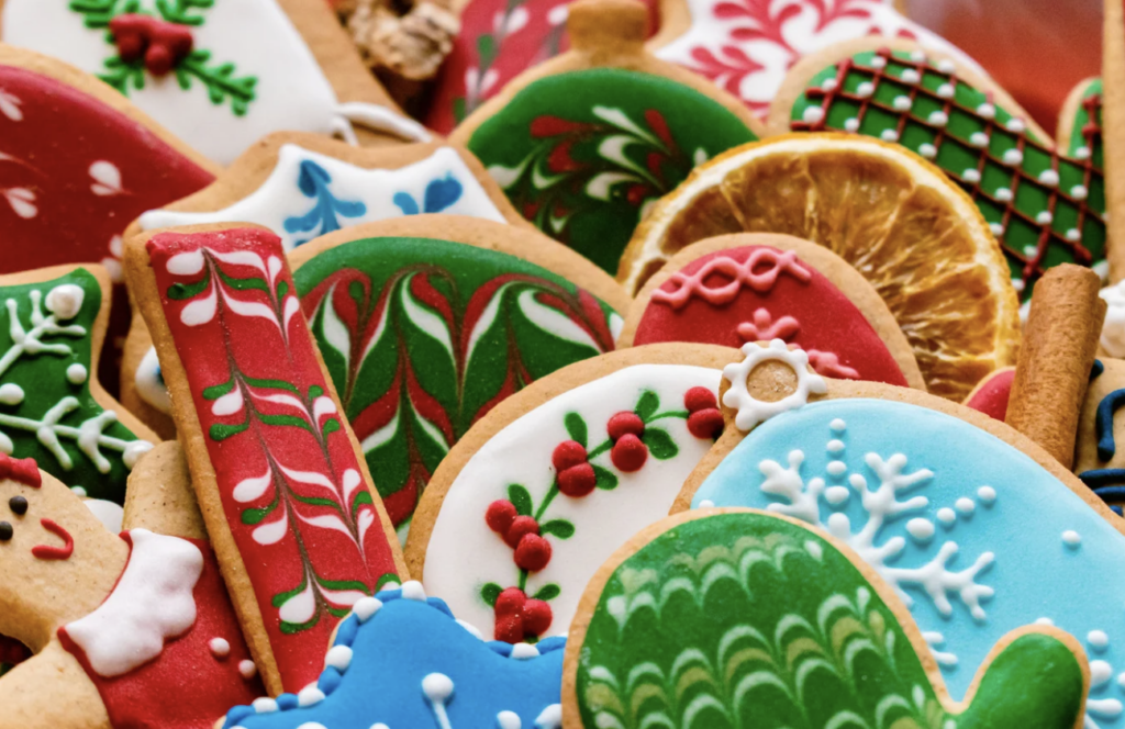 Christmas sweets and cookies on a table