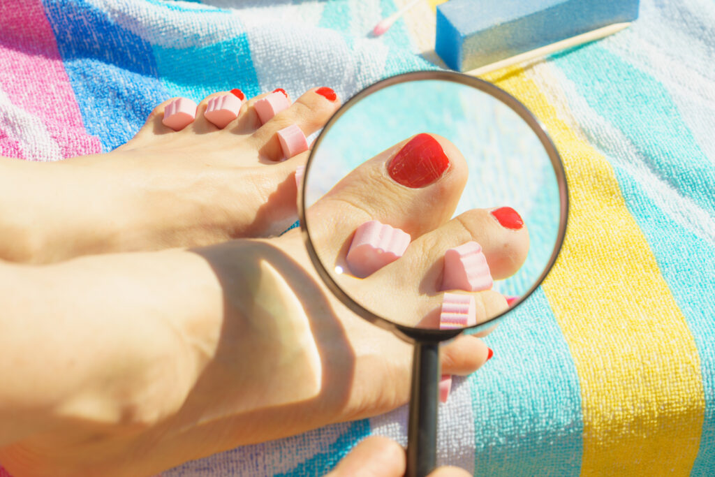 Fungus behind nail polish 