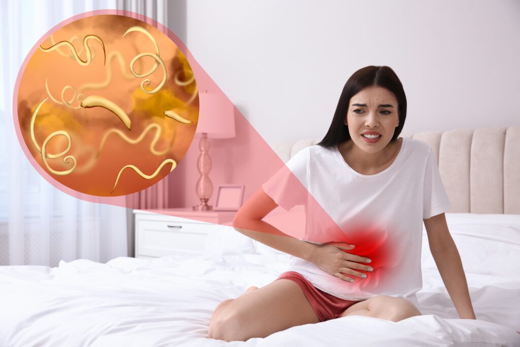 Pain because of the parasites