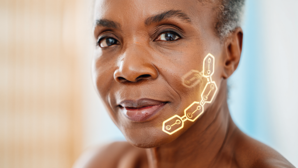 Woman over 50 with plump skin