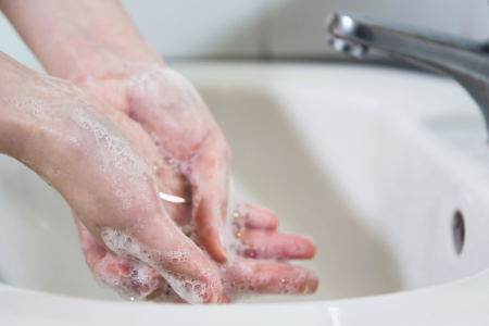Washing hands