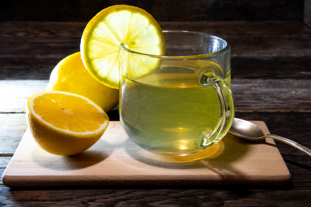 Ginger tea with lemon