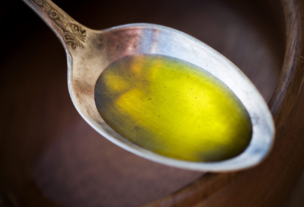 Castor Oil in spoon